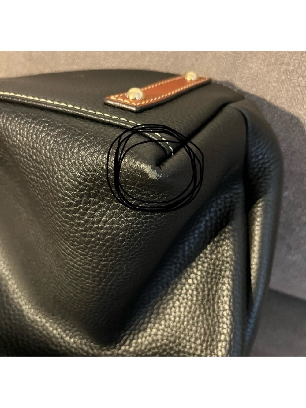Dooney & Bourke Black Shoulder Hobo with Brown Trim and Tassel - Picture 11 of 14
